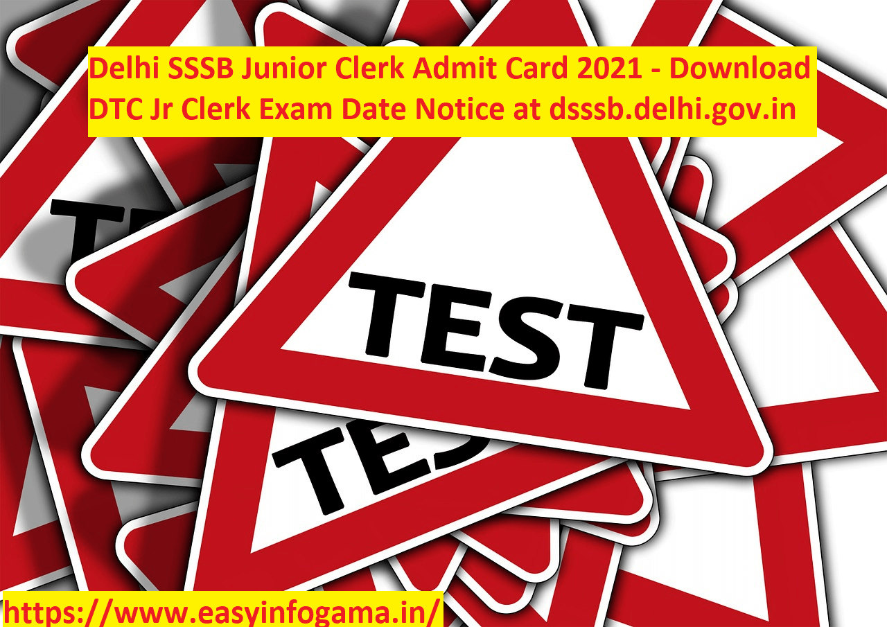 Delhi SSSB Junior Clerk Admit Card