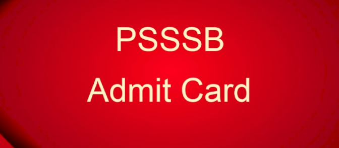 PSSSB Dairy Development Inspector Admit Card 