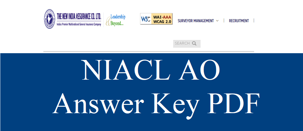 NIACL AO Mains Answer Key 