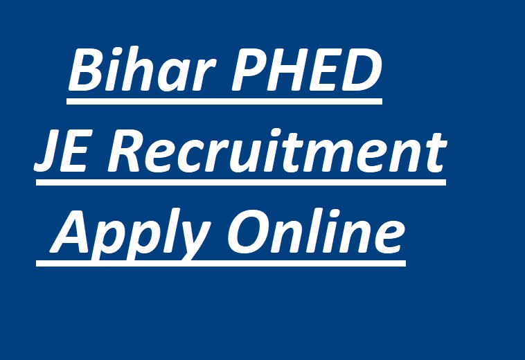Bihar PHED JE Recruitment
