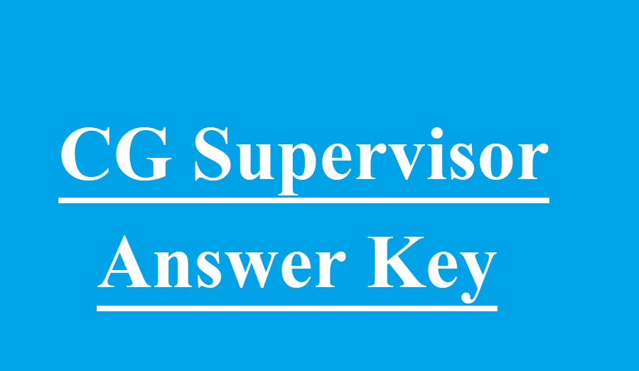 CG Supervisor Answer Key