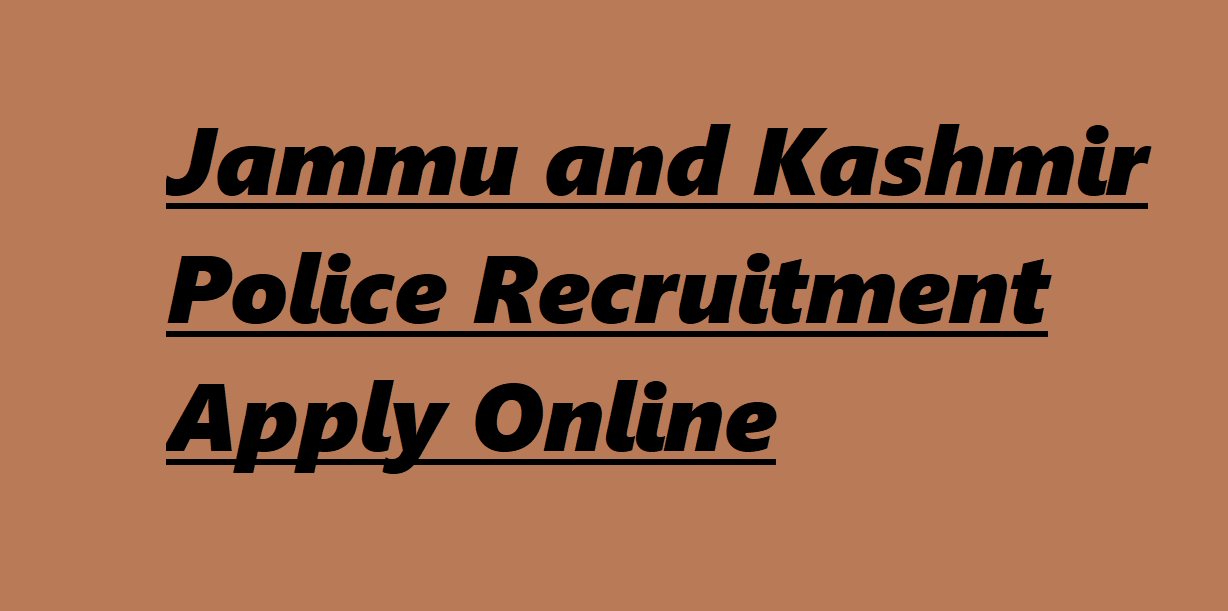 JK Police Recruitment