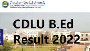 CDLU B.Ed Result 